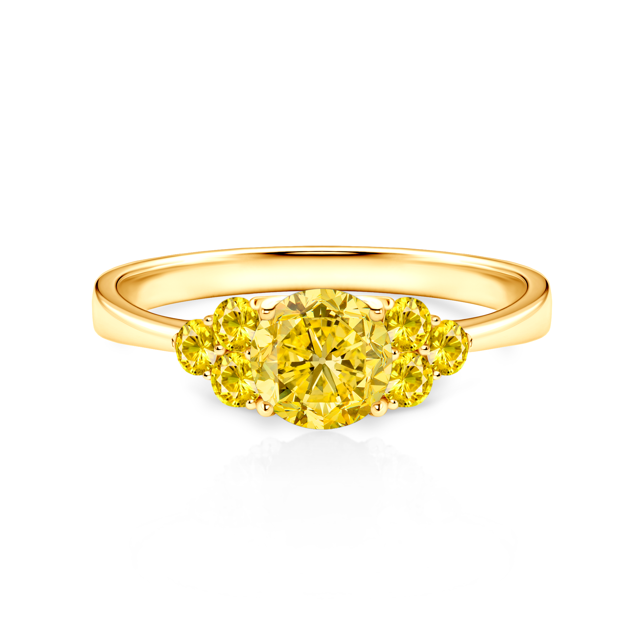 Zaručnički prsten Fairytale: zlato, žuti safir