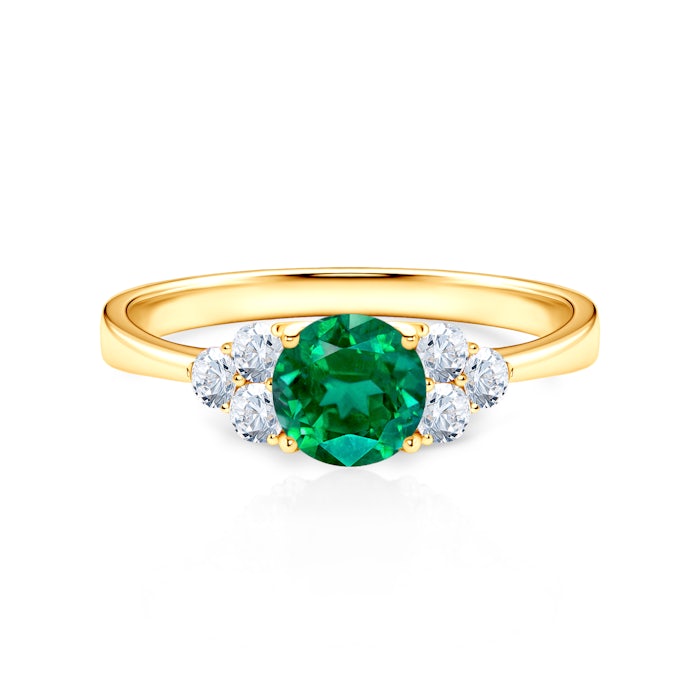 Δαχτυλίδι αρραβώνων Fairytale: χρυσός, σμαράγδι