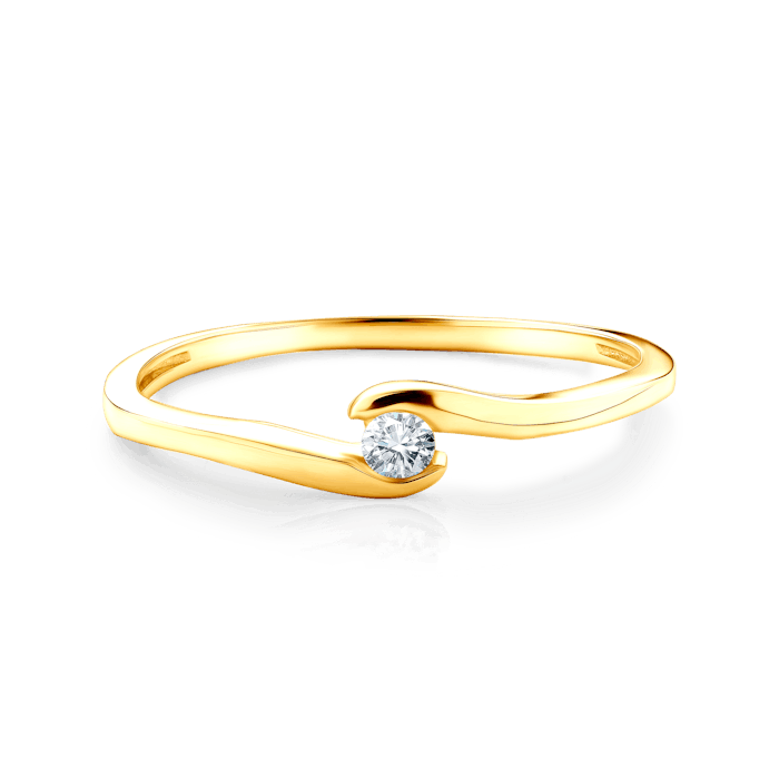 SAVICKI eljegyzési gyűrű: arany és gyémánt