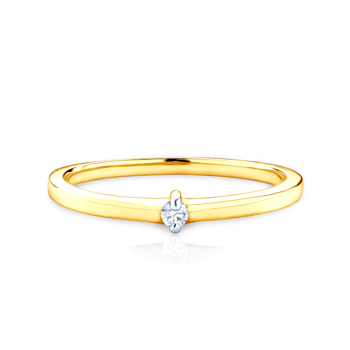 SAVICKI eljegyzési gyűrű: kétszínű arany és gyémánt