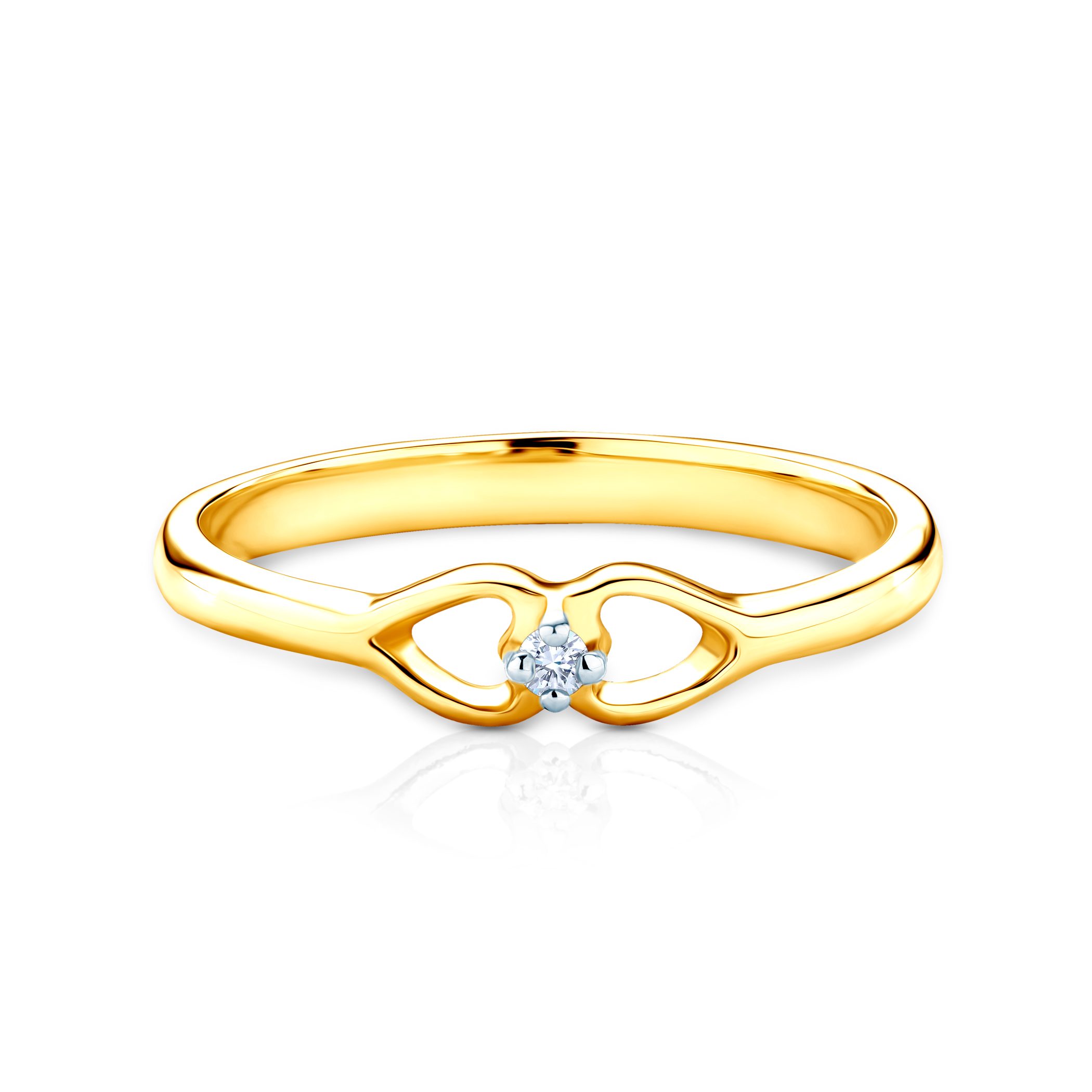 Zaručnički prsten Savicki: dvobojno zlato, dijamant