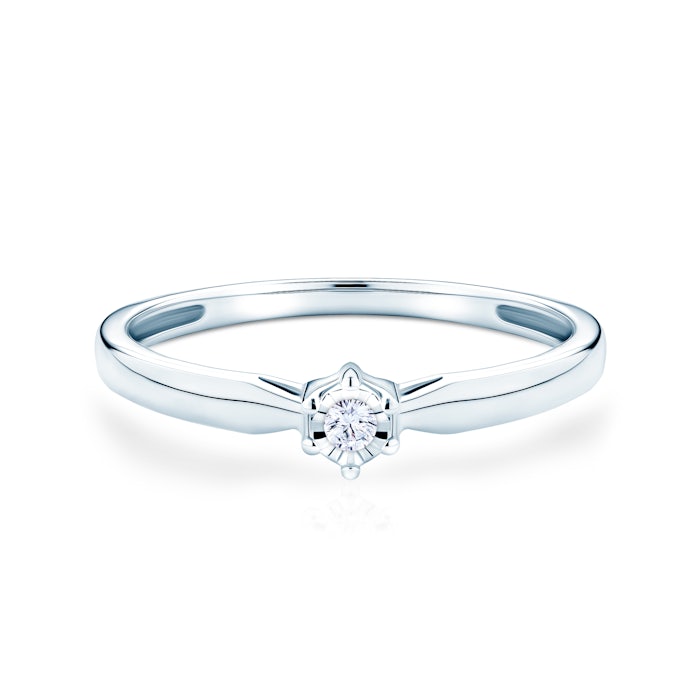 SAVICKI eljegyzési gyűrű: fehérarany és gyémánt