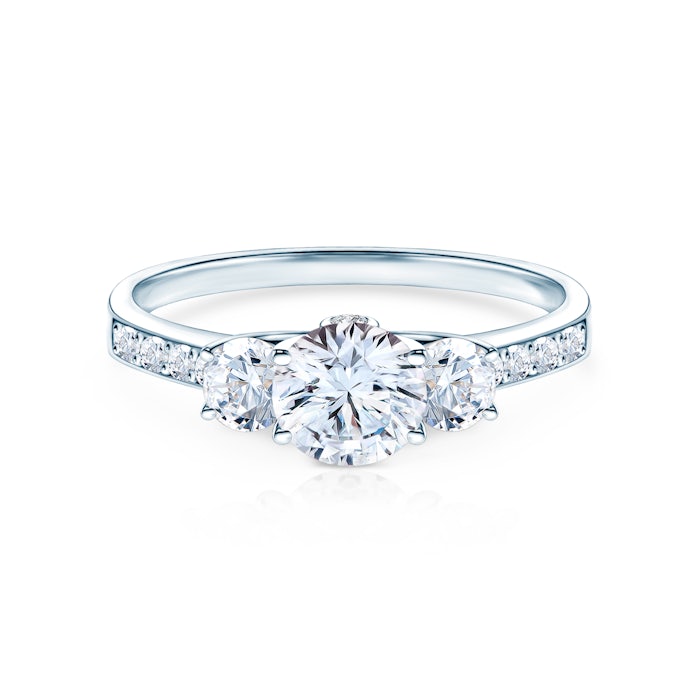 Dream eljegyzési gyűrű: fehérarany fehér zafírral