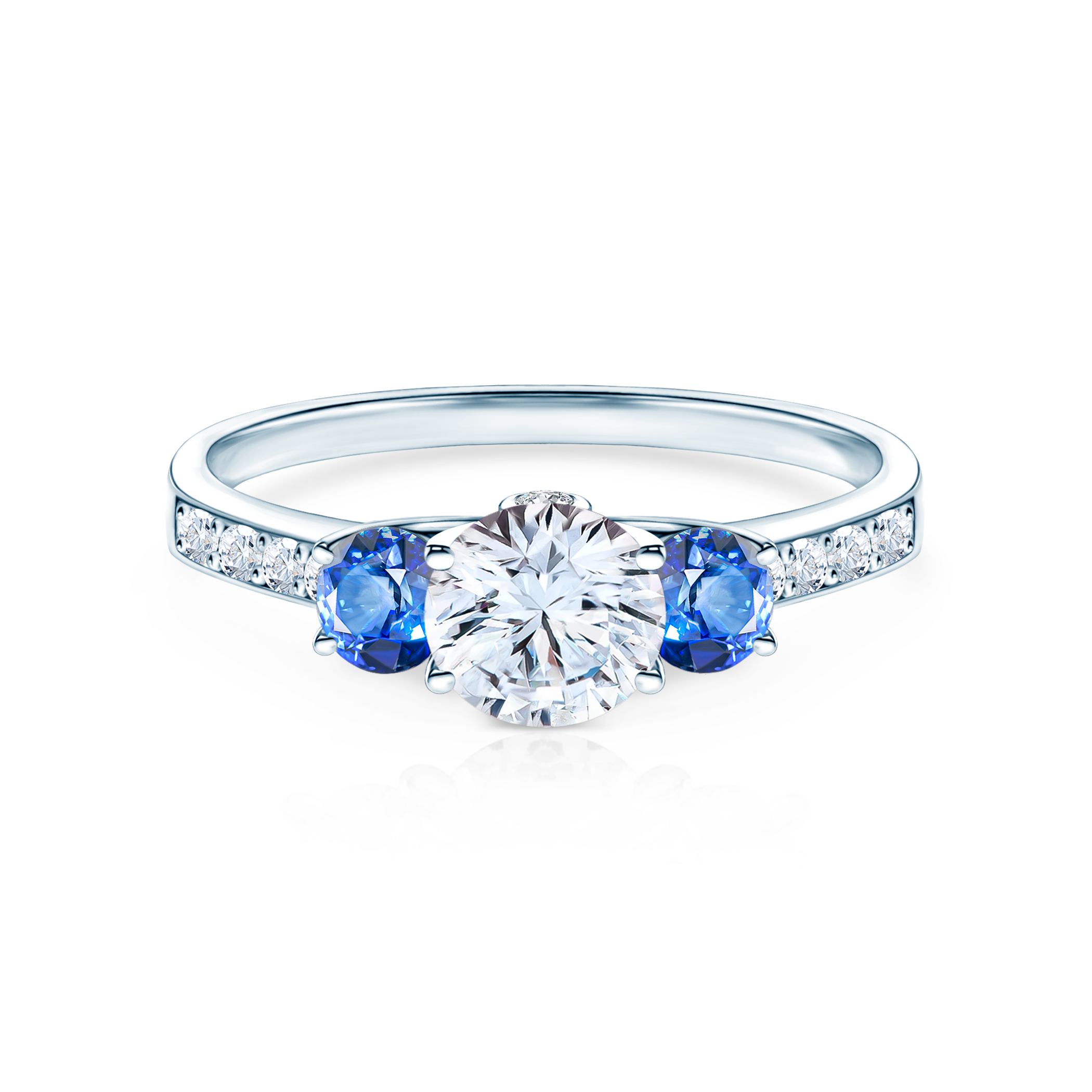 Δαχτυλίδι αρραβώνων Dream: λευκός χρυσός, λευκό ζαφείρι