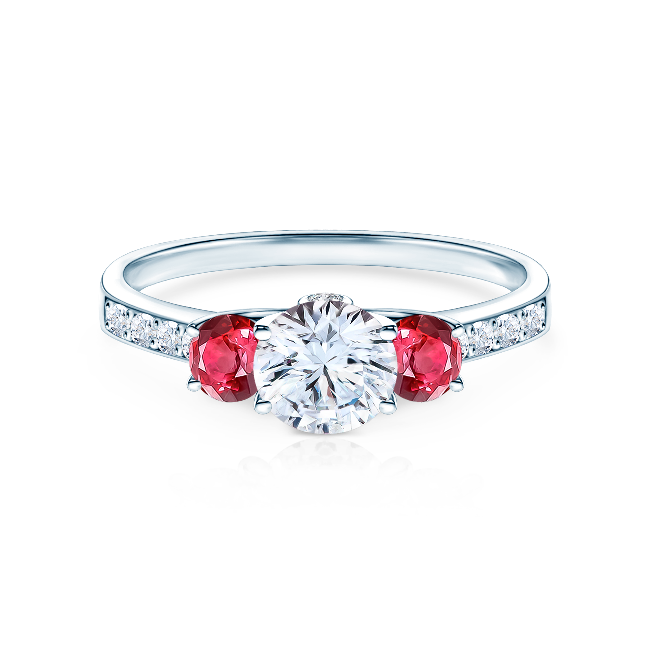 Δαχτυλίδι αρραβώνων Dream: λευκός χρυσός, λευκό ζαφείρι