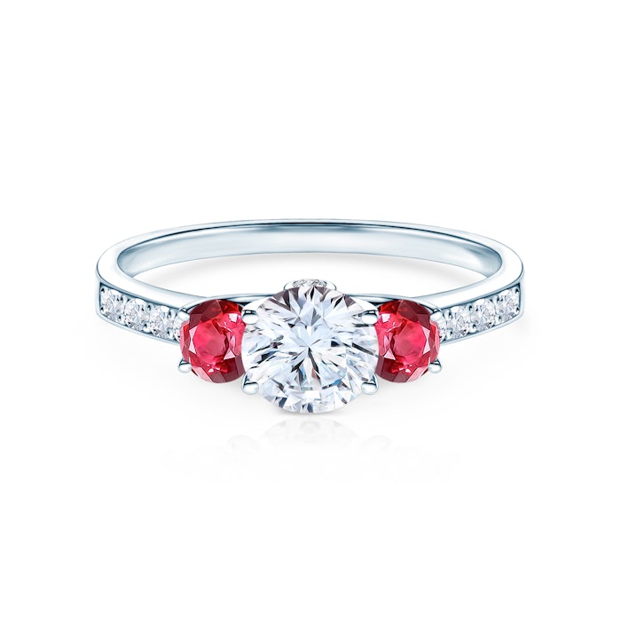 Zaručnički prsten Dream: bijelo zlato, bijeli safir