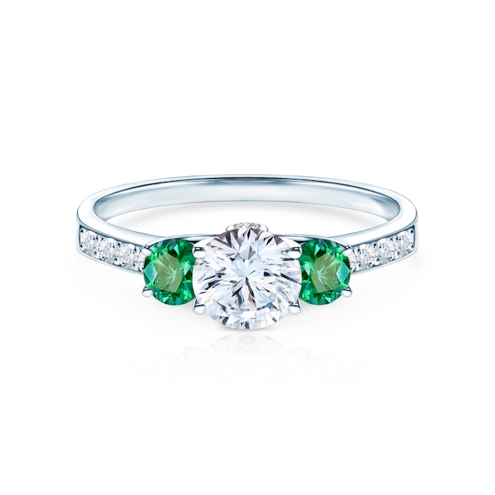 Dream eljegyzési gyűrű: fehérarany fehér zafírral