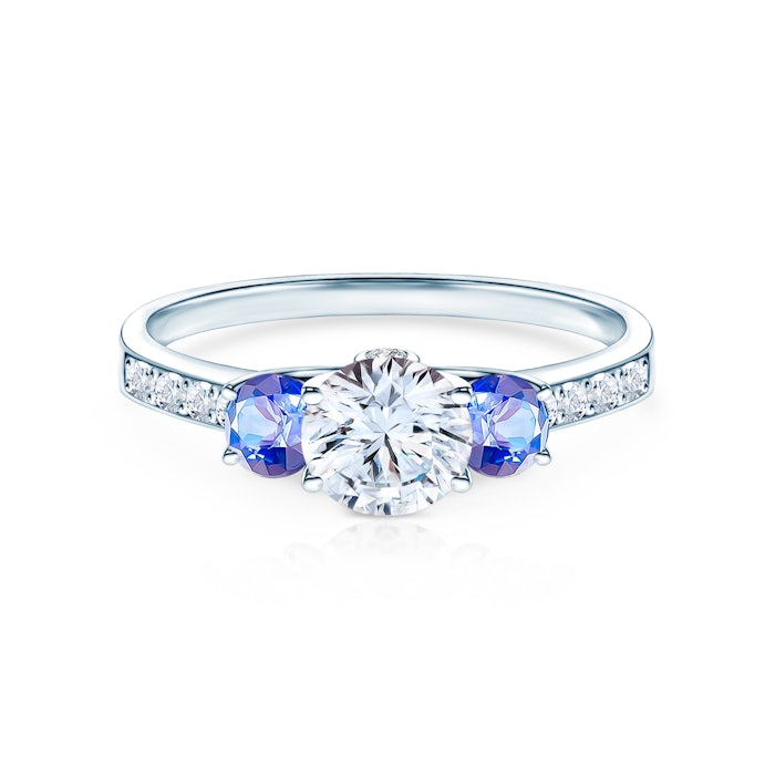 Dream eljegyzési gyűrű: fehérarany fehér zafírral