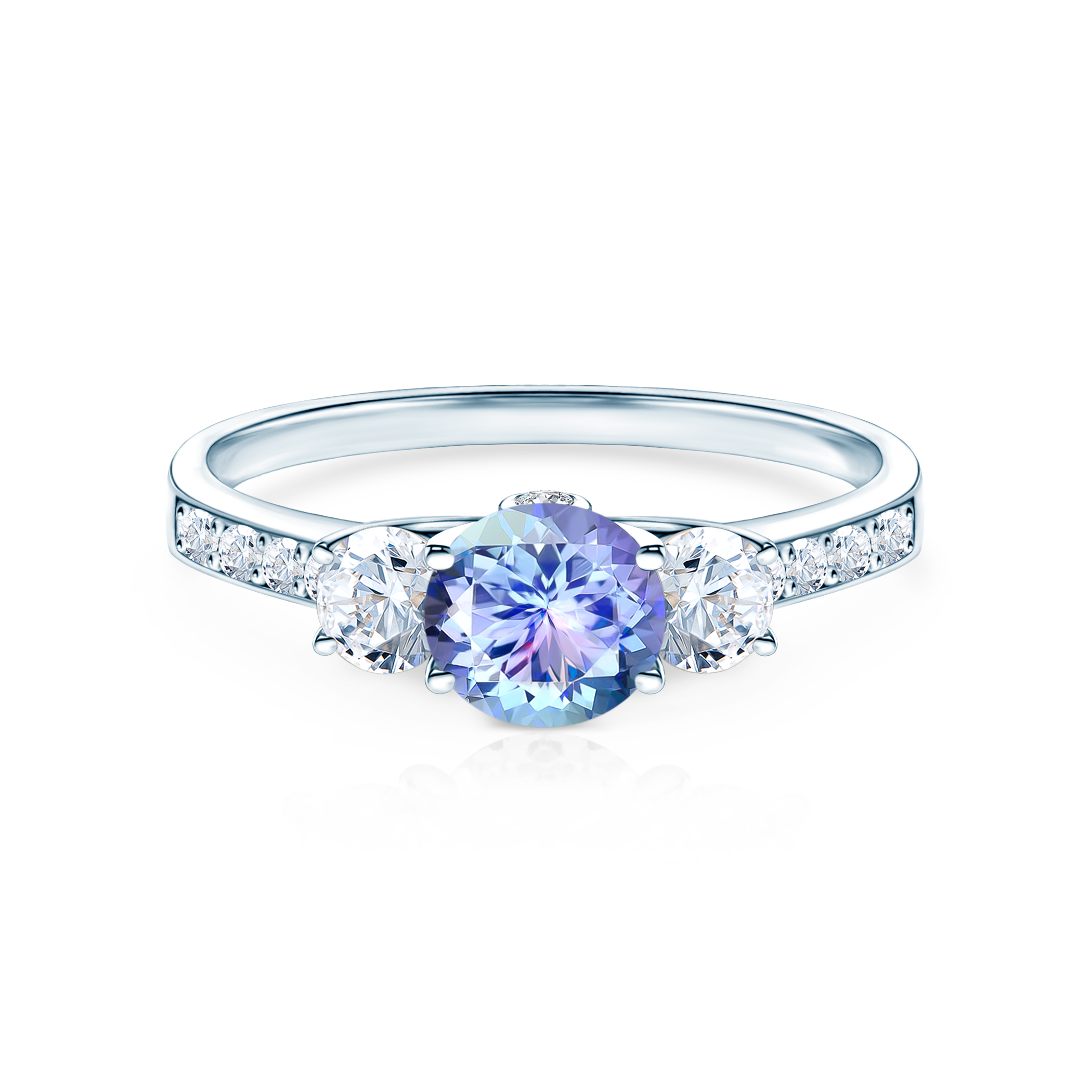 Δαχτυλίδι αρραβώνων Dream: λευκός χρυσός, τανζανίτης