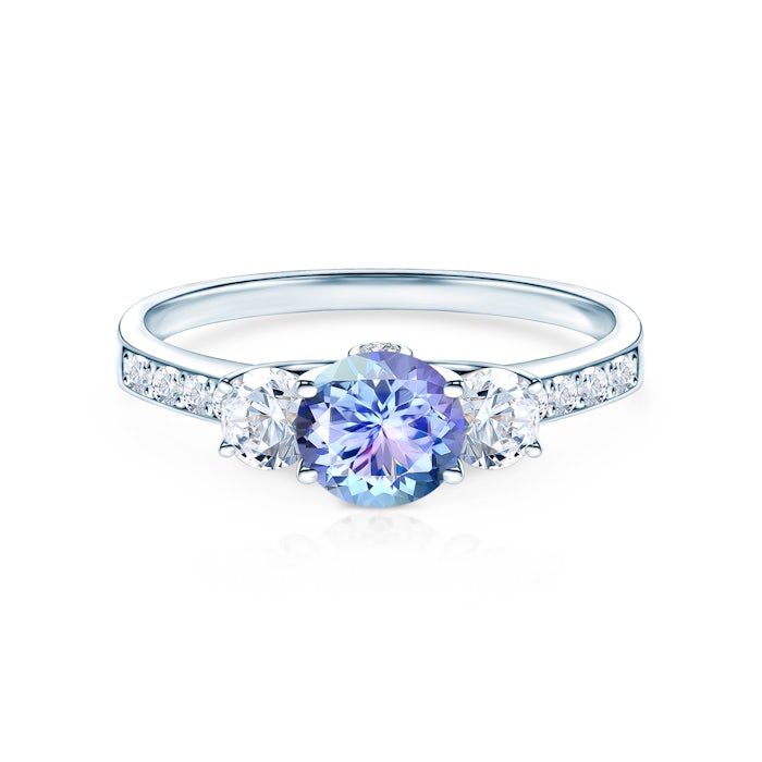Dream eljegyzési gyűrű: fehérarany és tanzanit