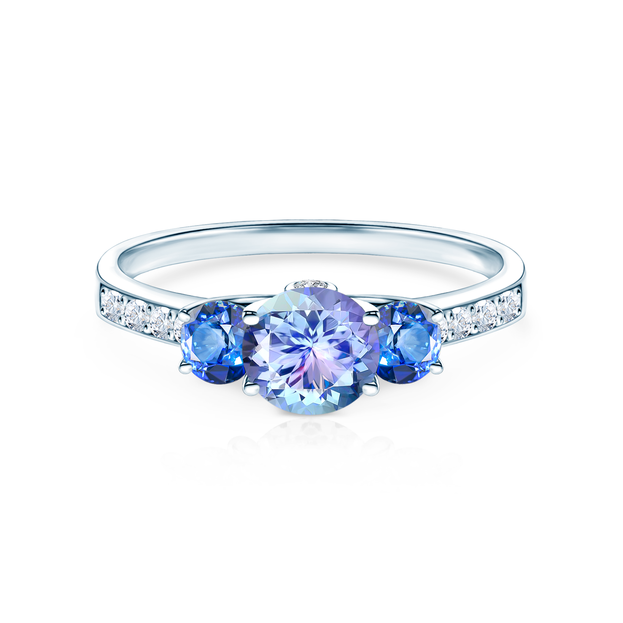 Δαχτυλίδι αρραβώνων Dream: λευκός χρυσός, τανζανίτης