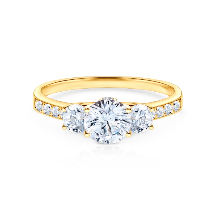 Inel de logodnă Dream: aur, safir alb