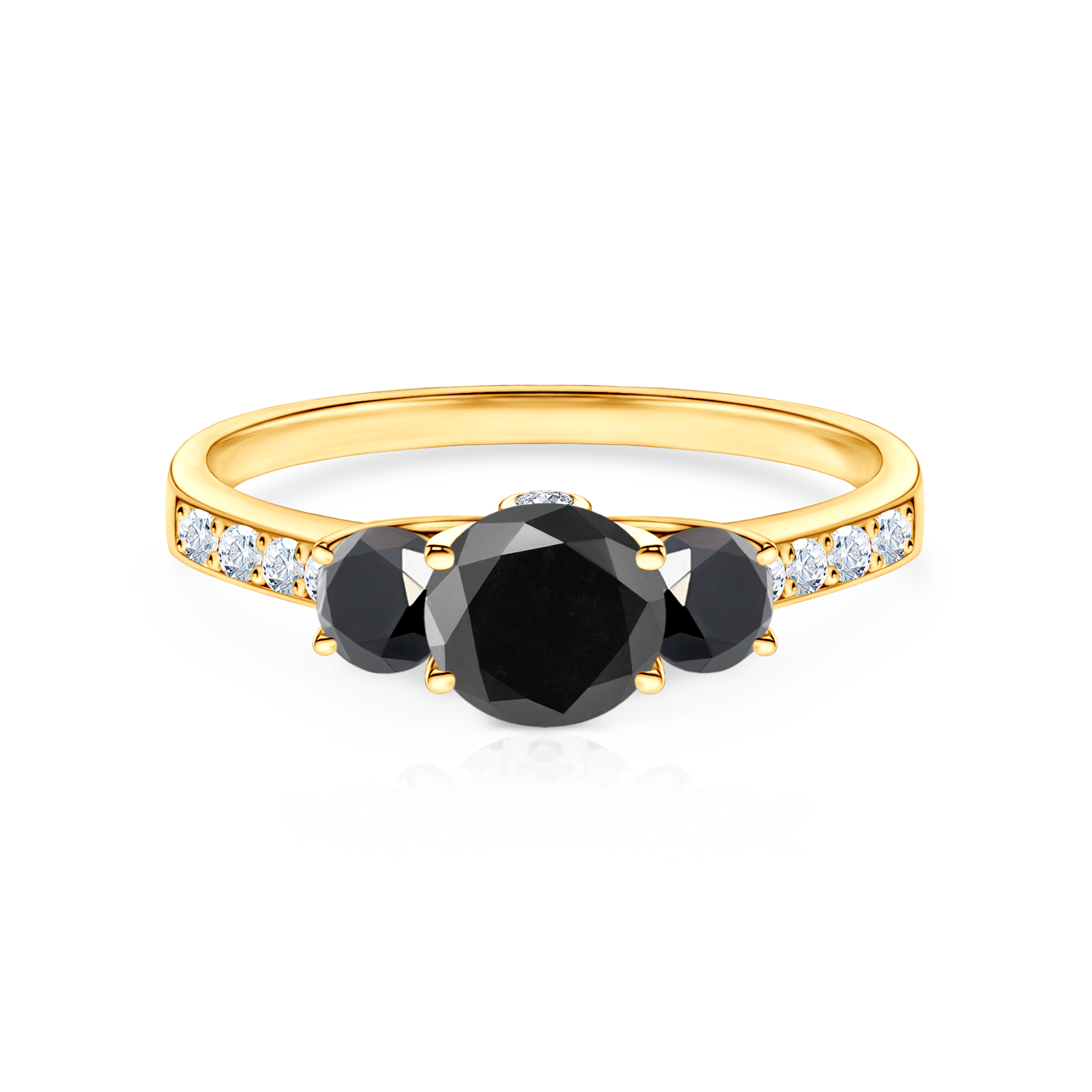 Verlobungsring Dream: Gold, Schwarz Diamant