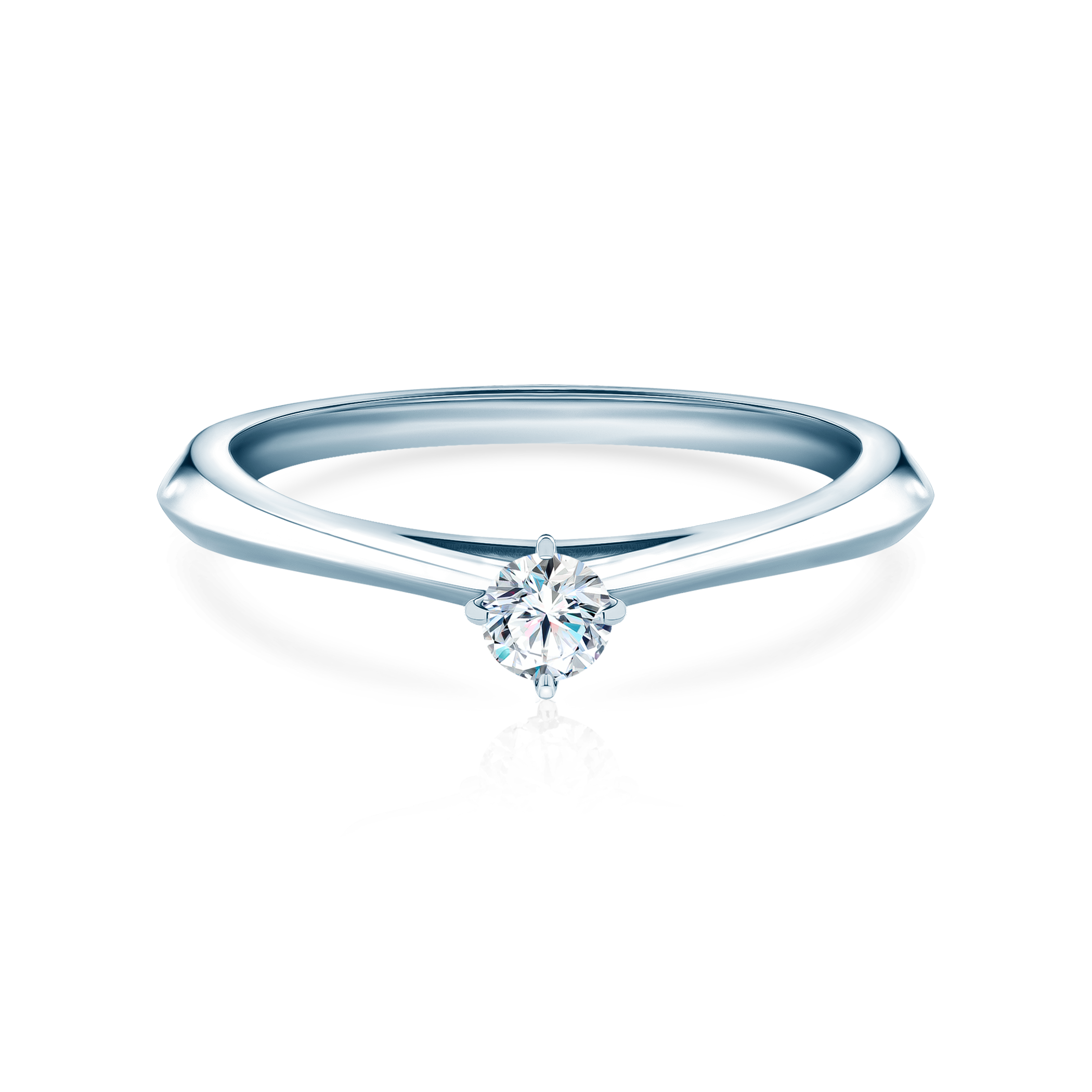 The Light Collection | Solitaire Engagement Ring: white gold, diamond