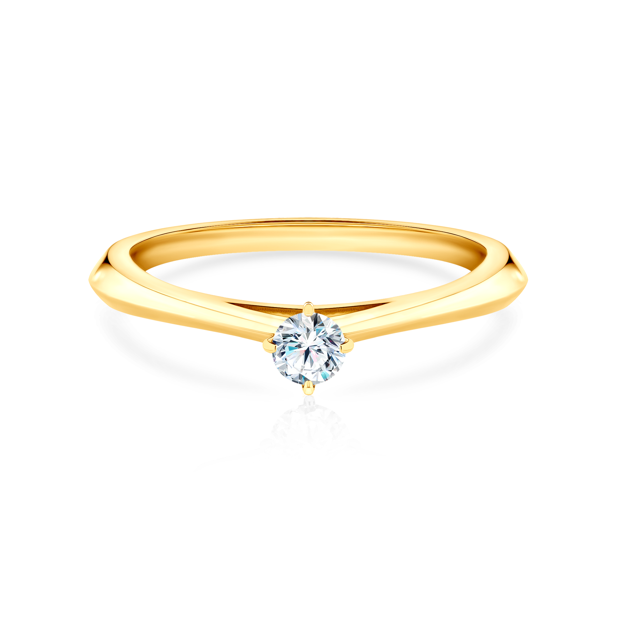 The Light Collection | Solitaire Engagement Ring: gold, diamond