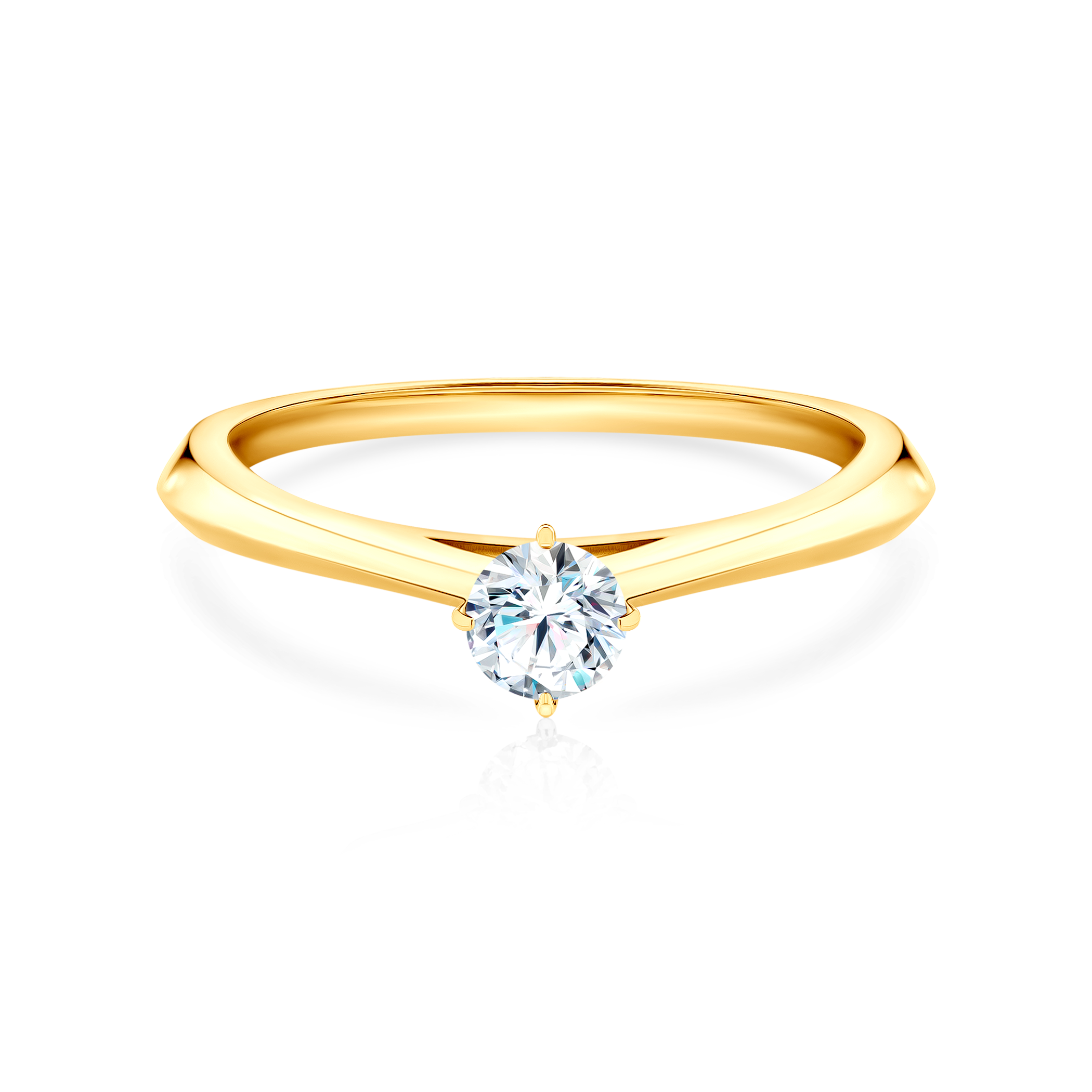 The Light Collection | Solitaire Engagement Ring: gold, diamond