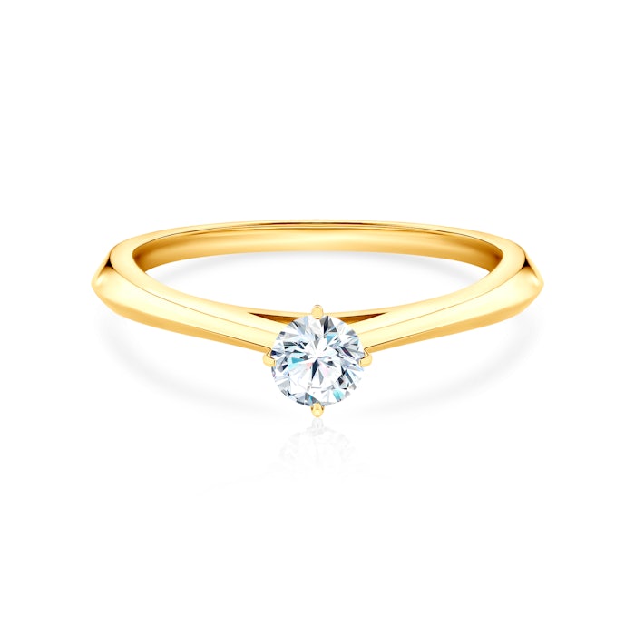 Inel de logodnă The Light: aur, diamant