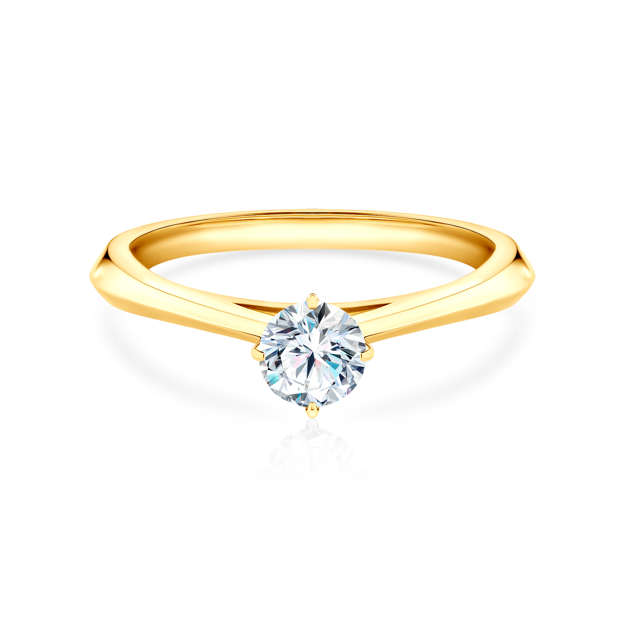 The Light Collection | Solitaire Engagement Ring: gold, diamond