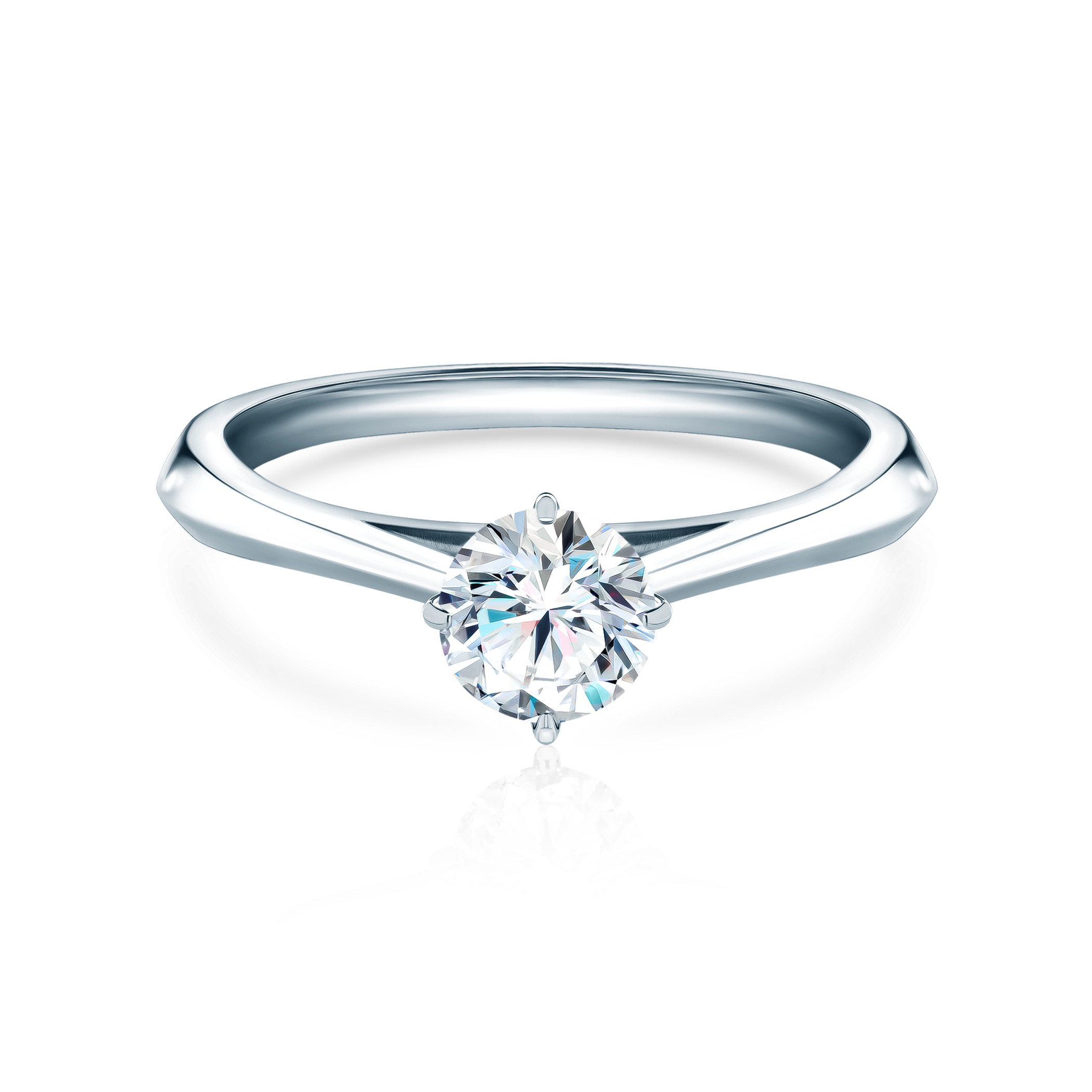 Inel de logodnă The Light: platină, diamant