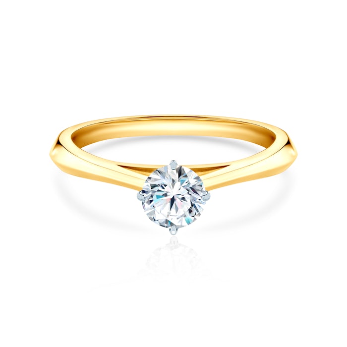 The Light eljegyzési gyűrű: kétszínű arany és gyémánt