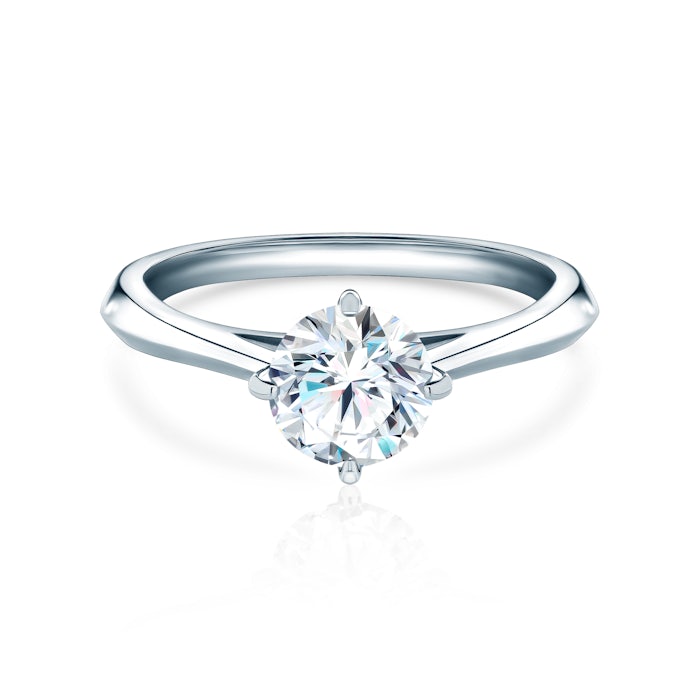 The Light eljegyzési gyűrű: platina és gyémánt