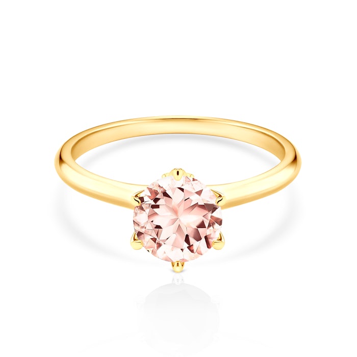 The Journey eljegyzési gyűrű: arany és morganit