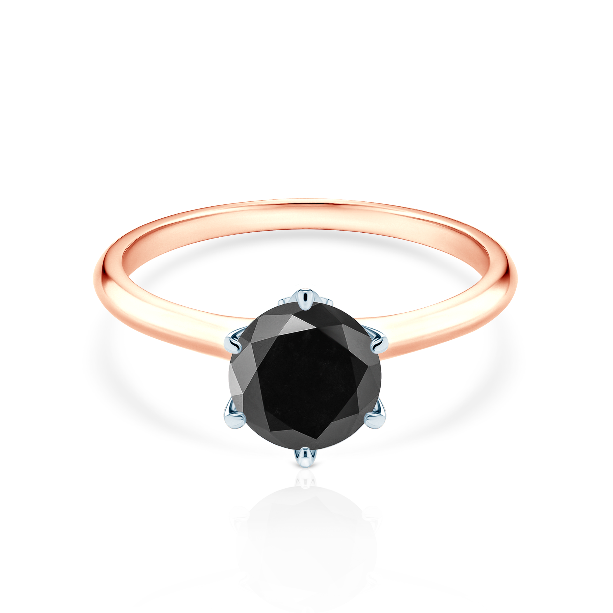 Verlobungsring The Journey: Zweifarbiges Gold, Schwarz Diamant