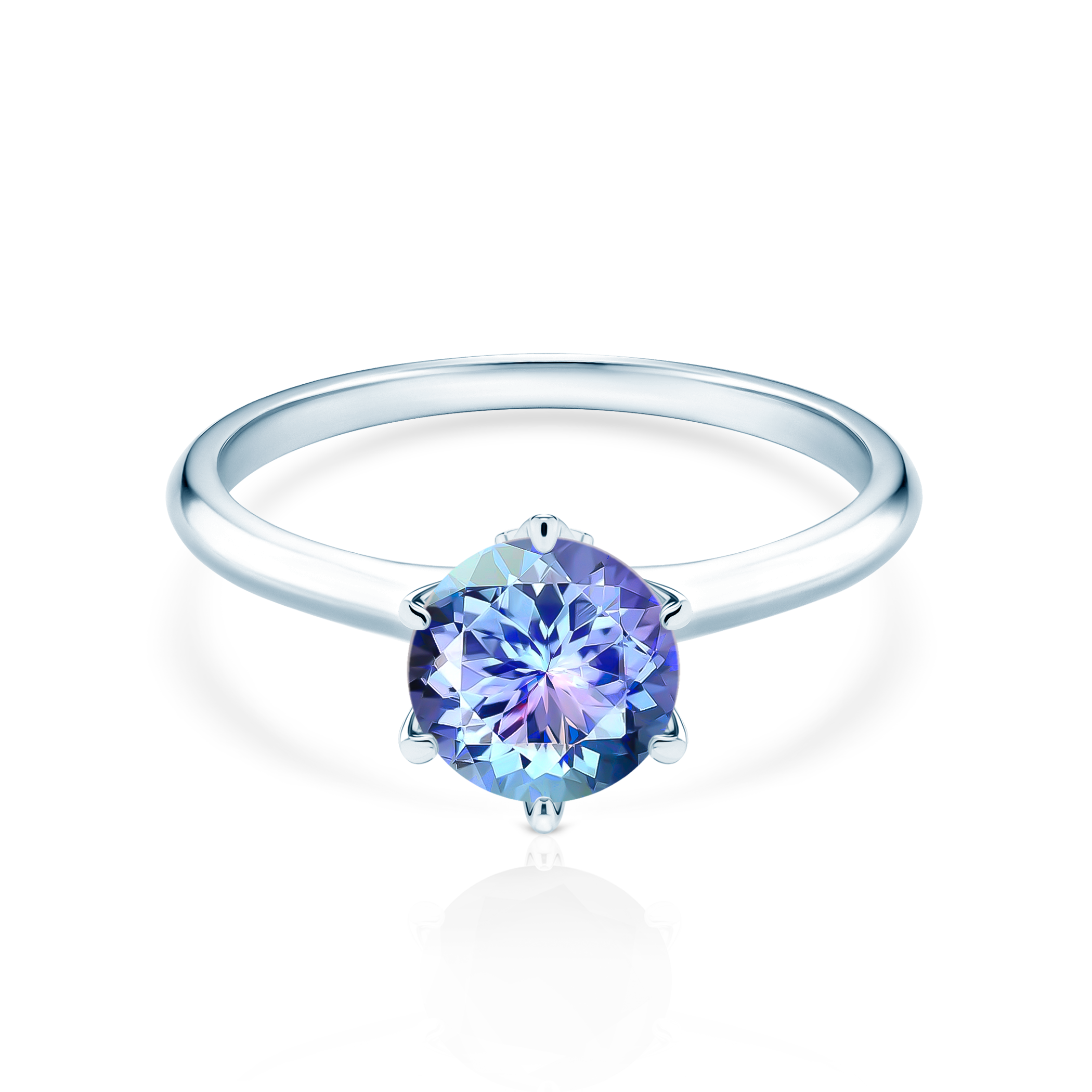 The Journey Collection | Solitaire Engagement Ring: white gold, tanzanite