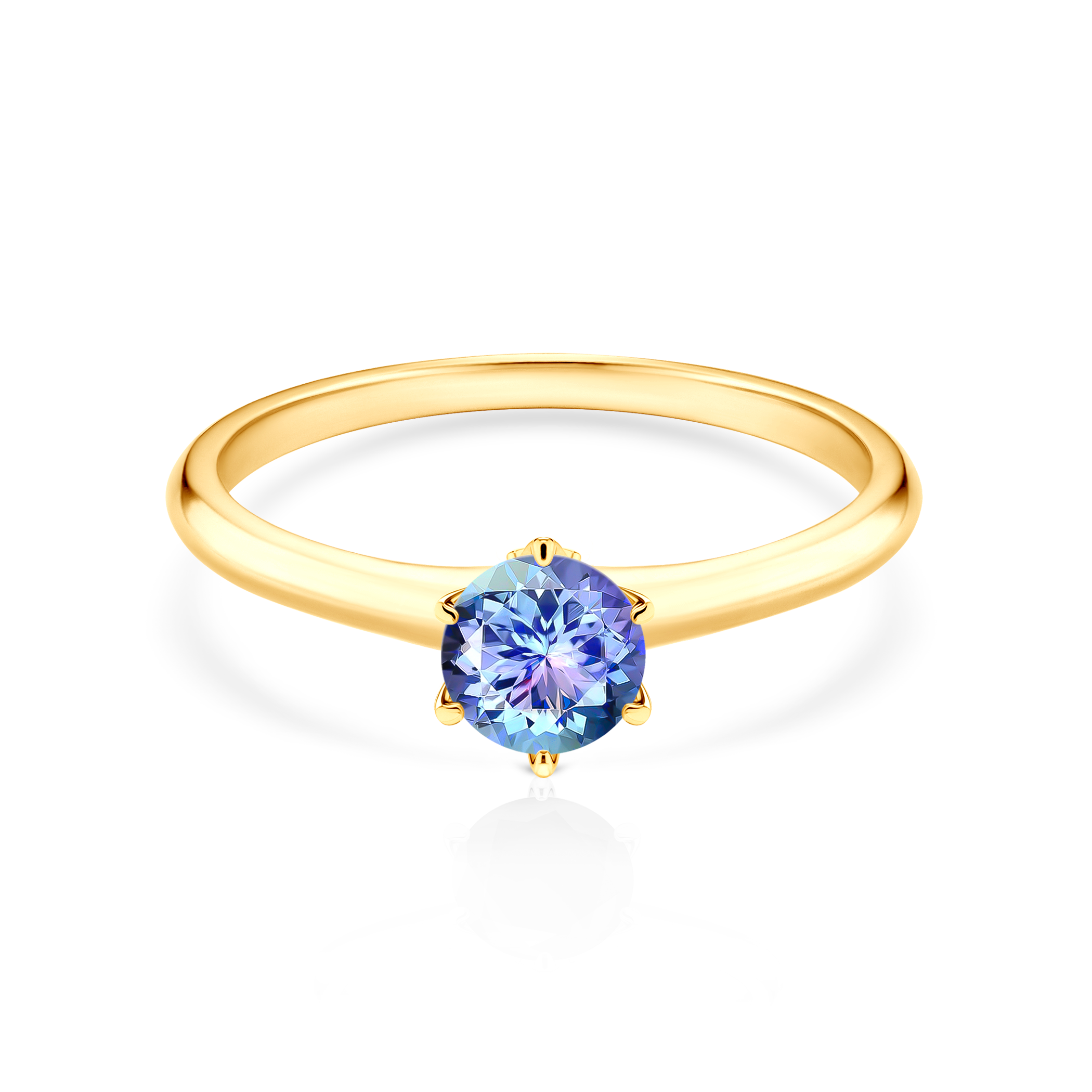 The Journey Collection | Solitaire Engagement Ring: gold, tanzanite
