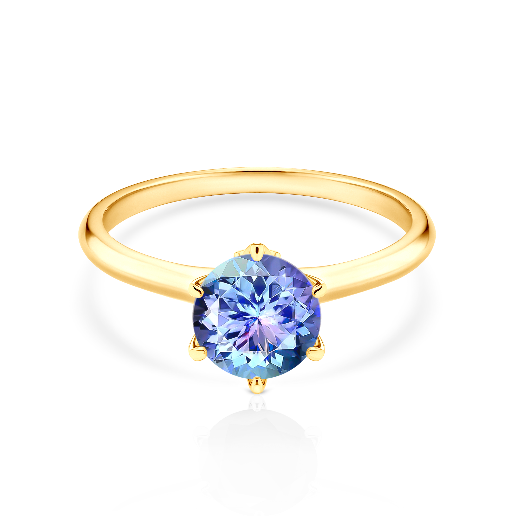The Journey Collection | Solitaire Engagement Ring: gold, tanzanite
