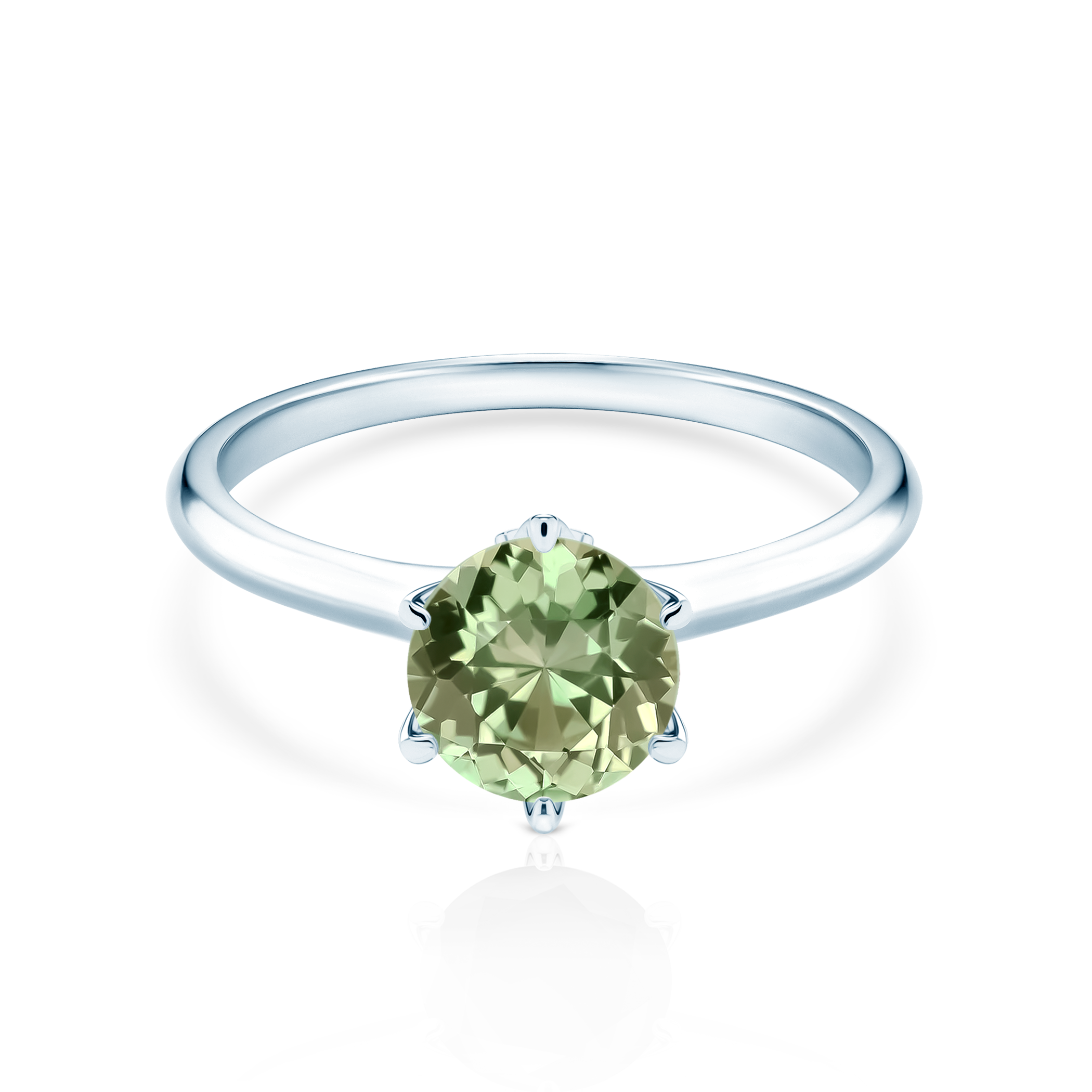 Zaručnički prsten The Journey: bijelo zlato, zeleni safir