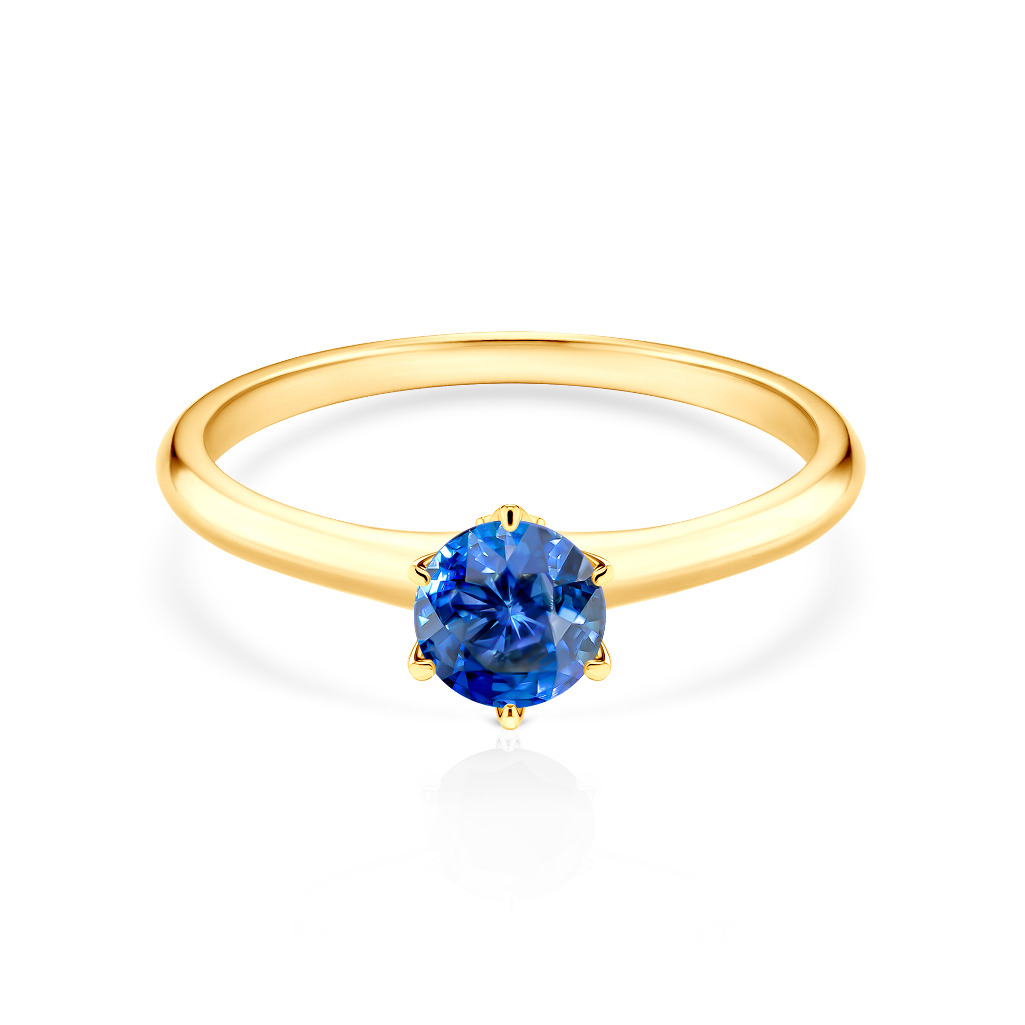 Verlobungsring The Journey: Gold, Blau Saphir
