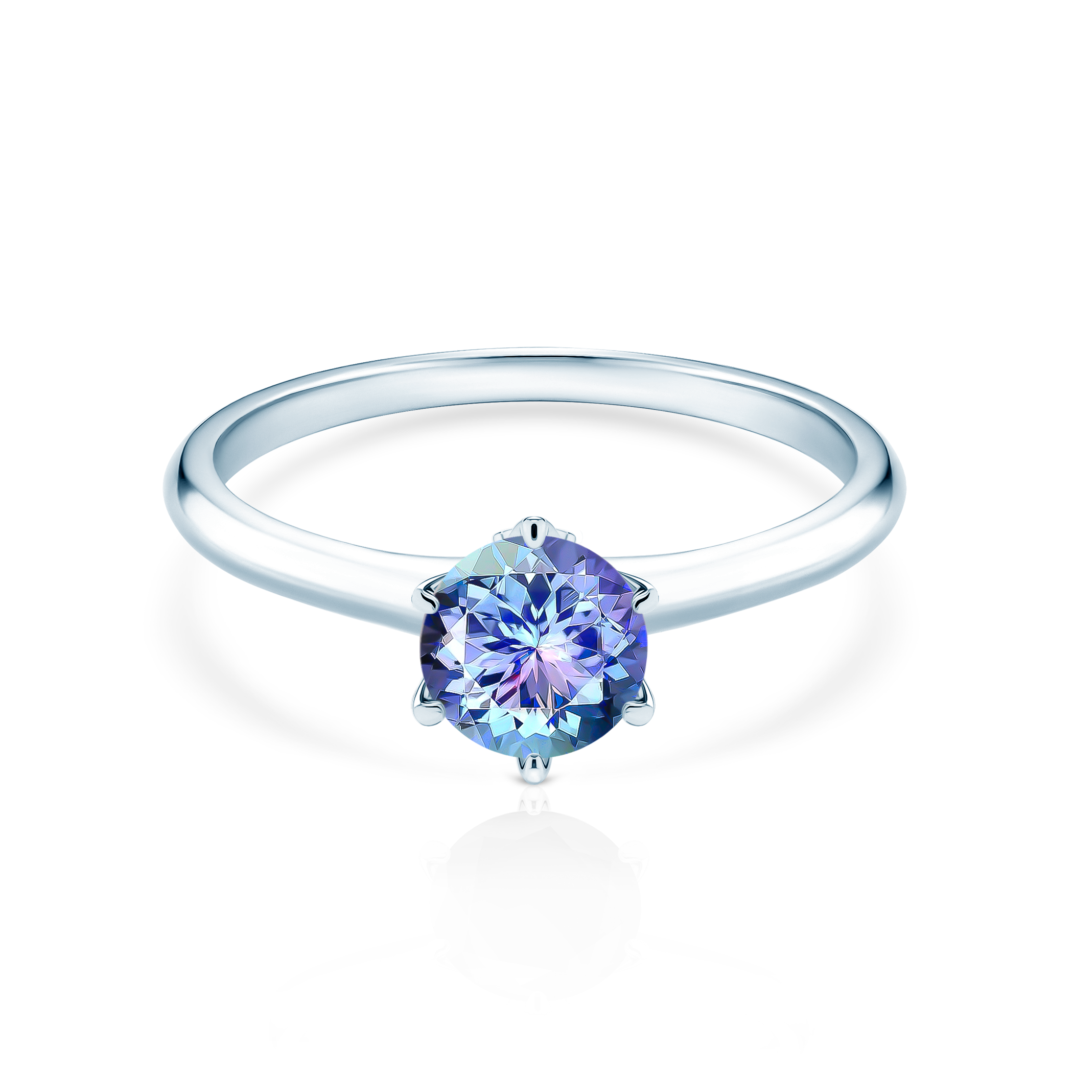 Zaručnički prsten The Journey: bijelo zlato, tanzanit