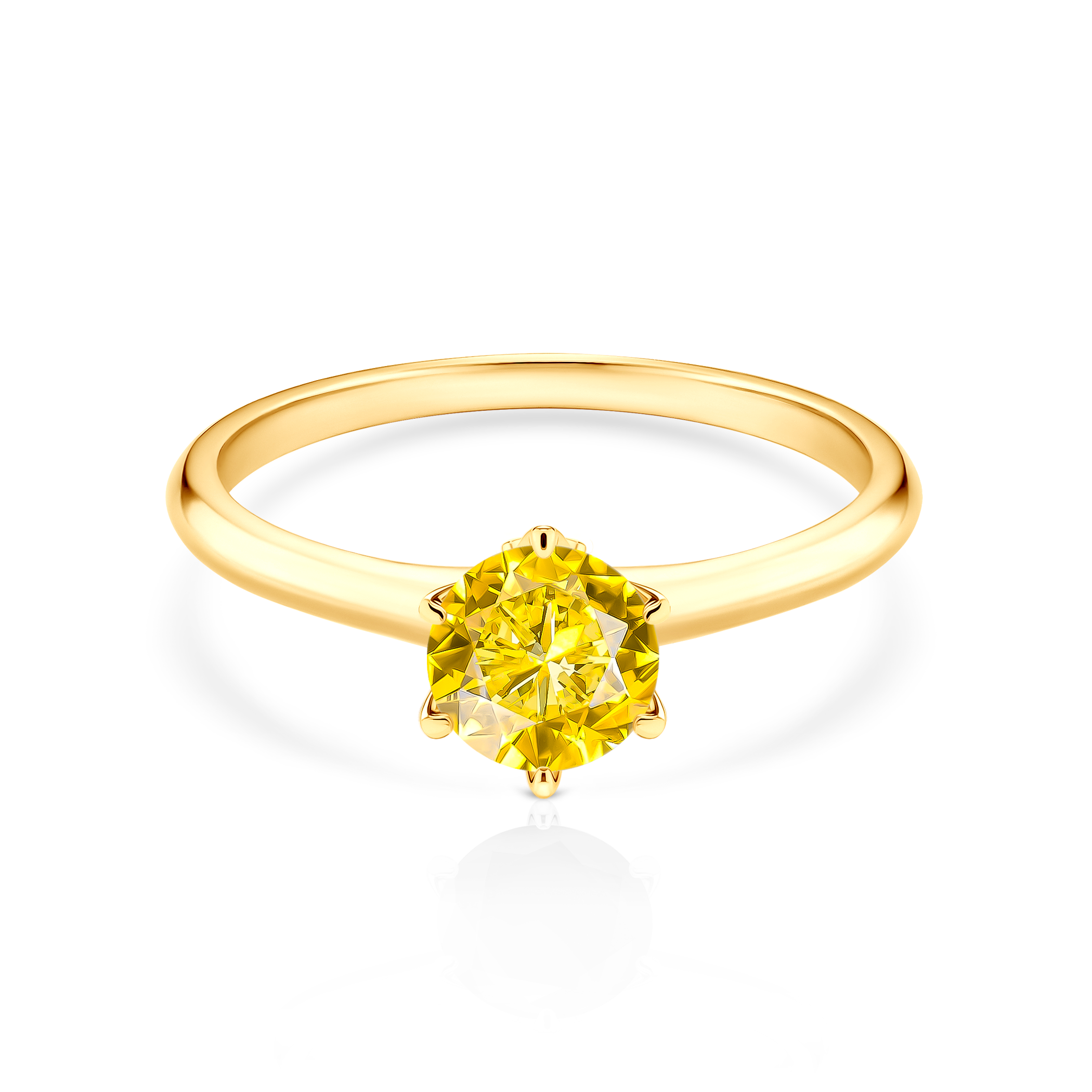 The Journey Collection | Solitaire Engagement Ring: gold, yellow sapphire