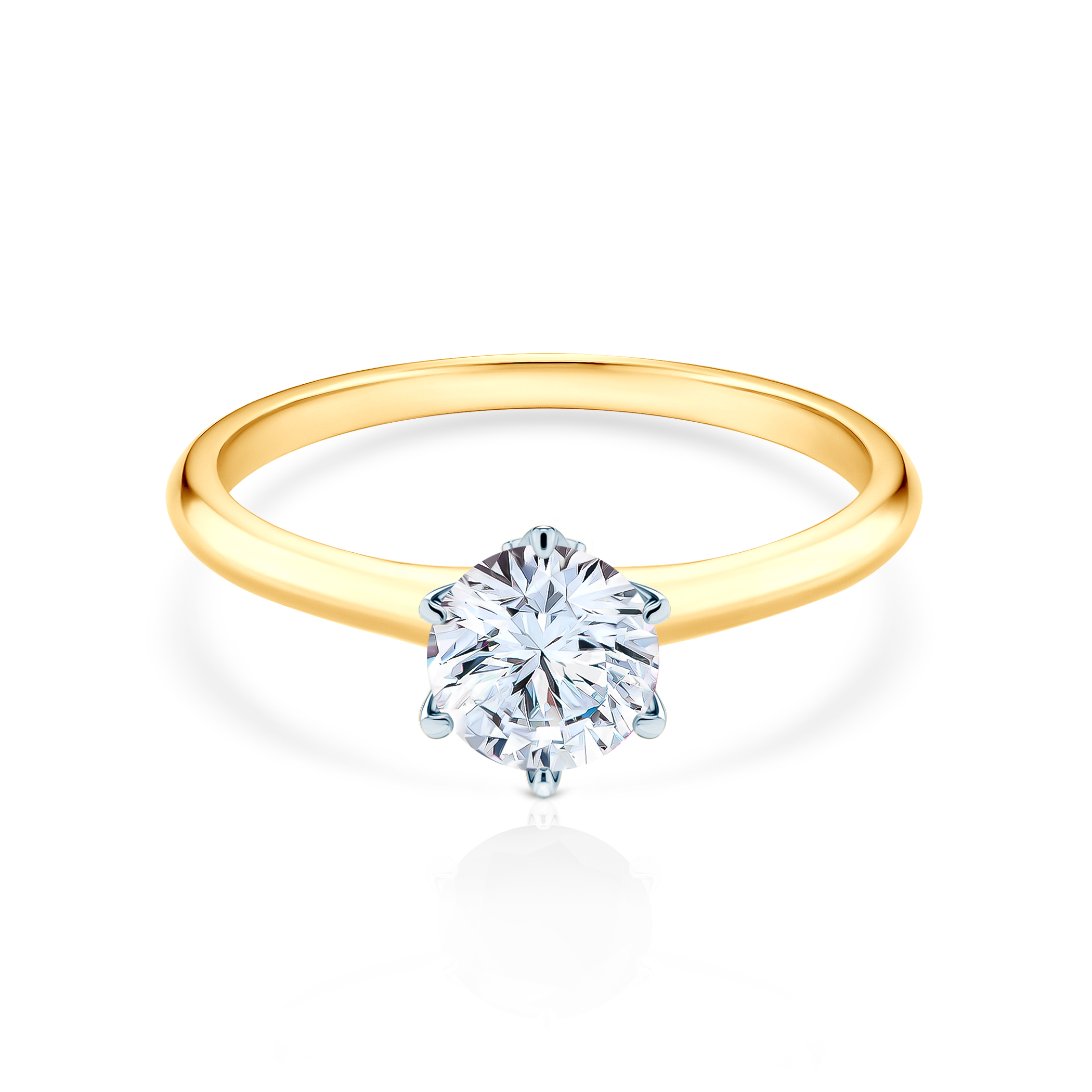 Δαχτυλίδι αρραβώνων The Journey: δίχρωμος χρυσός, με λευκό ζαφείρι