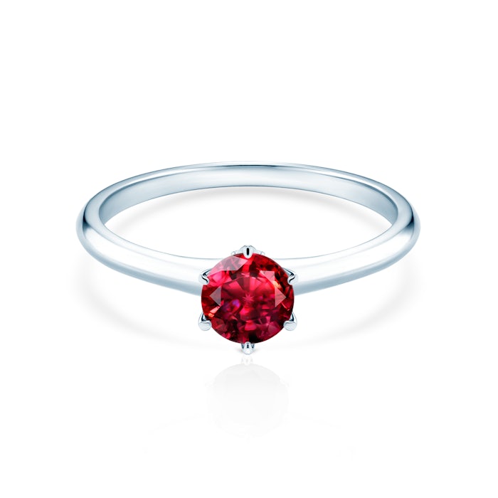 The Journey eljegyzési gyűrű: fehérarany és rubin