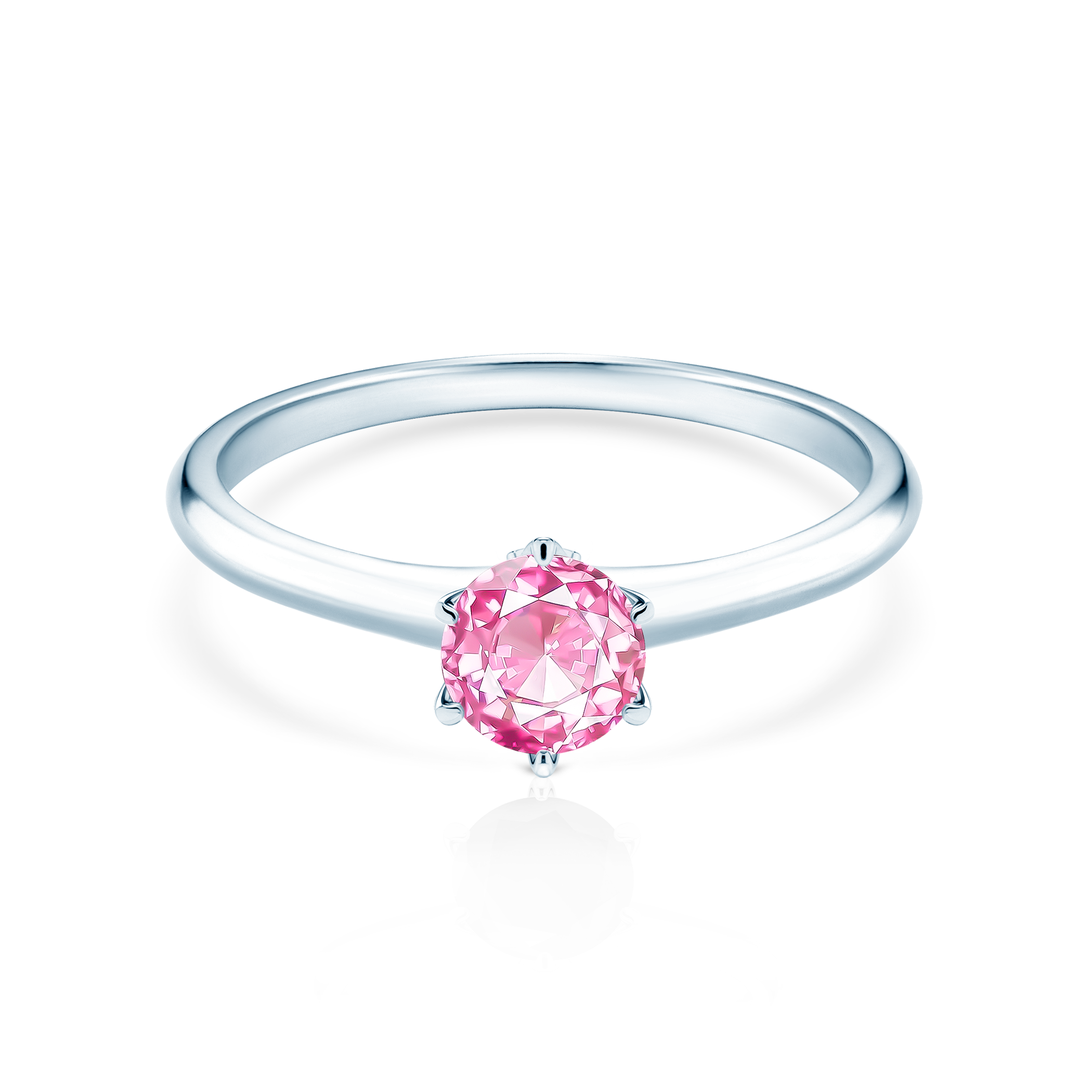 Δαχτυλίδι αρραβώνων The Journey: λευκός χρυσός, ροζ ζαφείρι