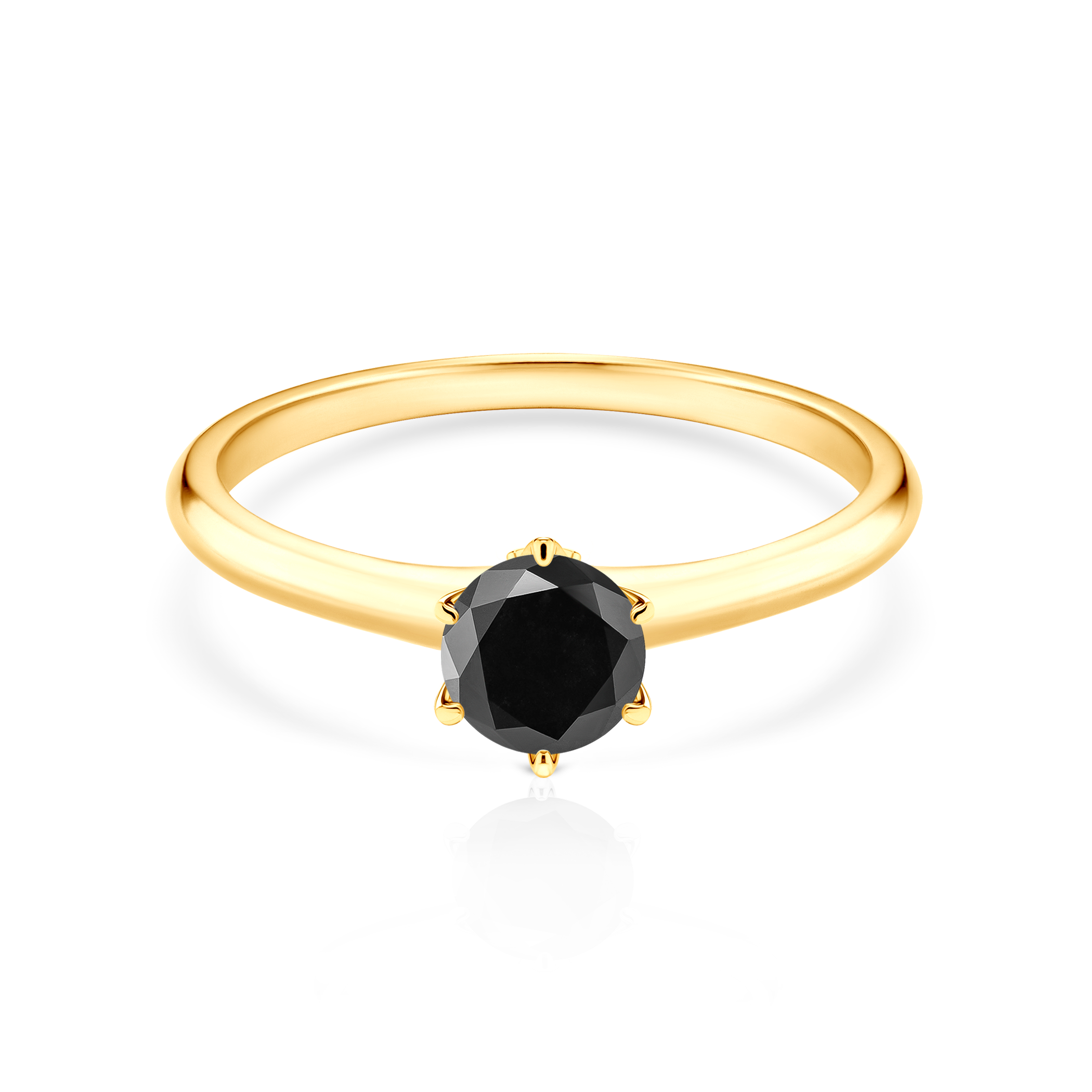 Verlobungsring The Journey: Gold, Schwarz Diamant