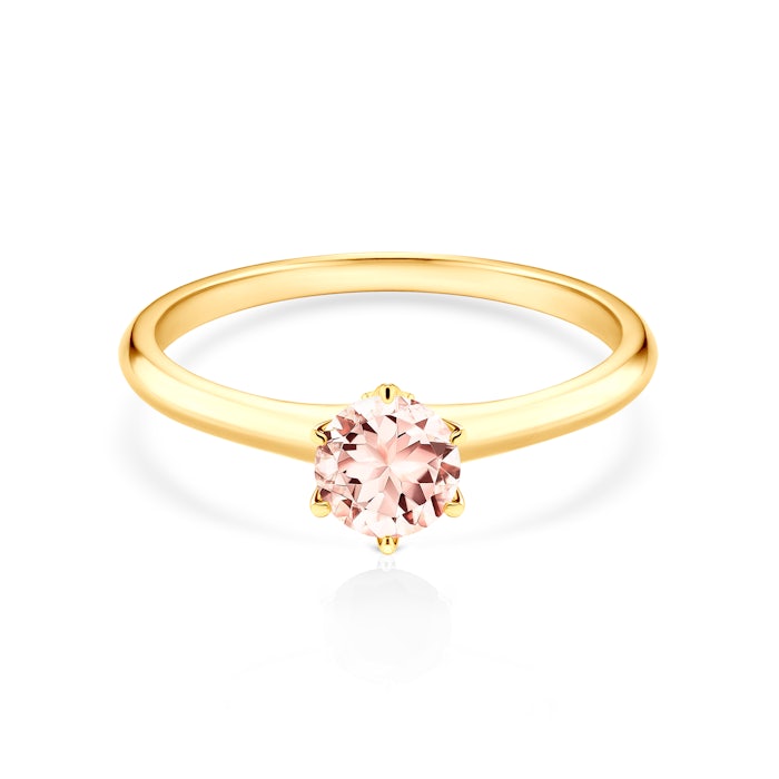 Inel de logodnă The Journey: aur, morganit