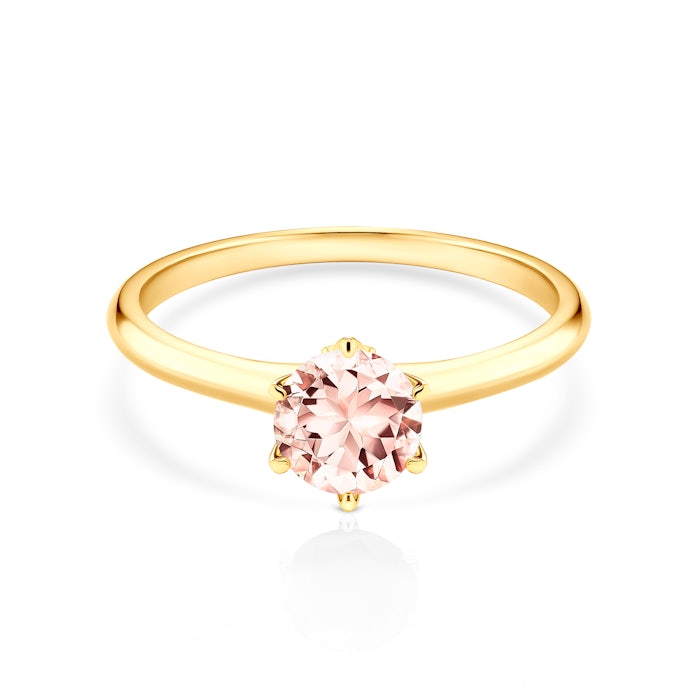  Годежен пръстен The Journey: злато, морганит