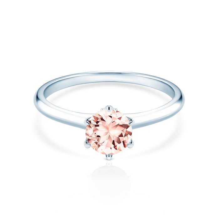 The Journey eljegyzési gyűrű: fehérarany és morganit