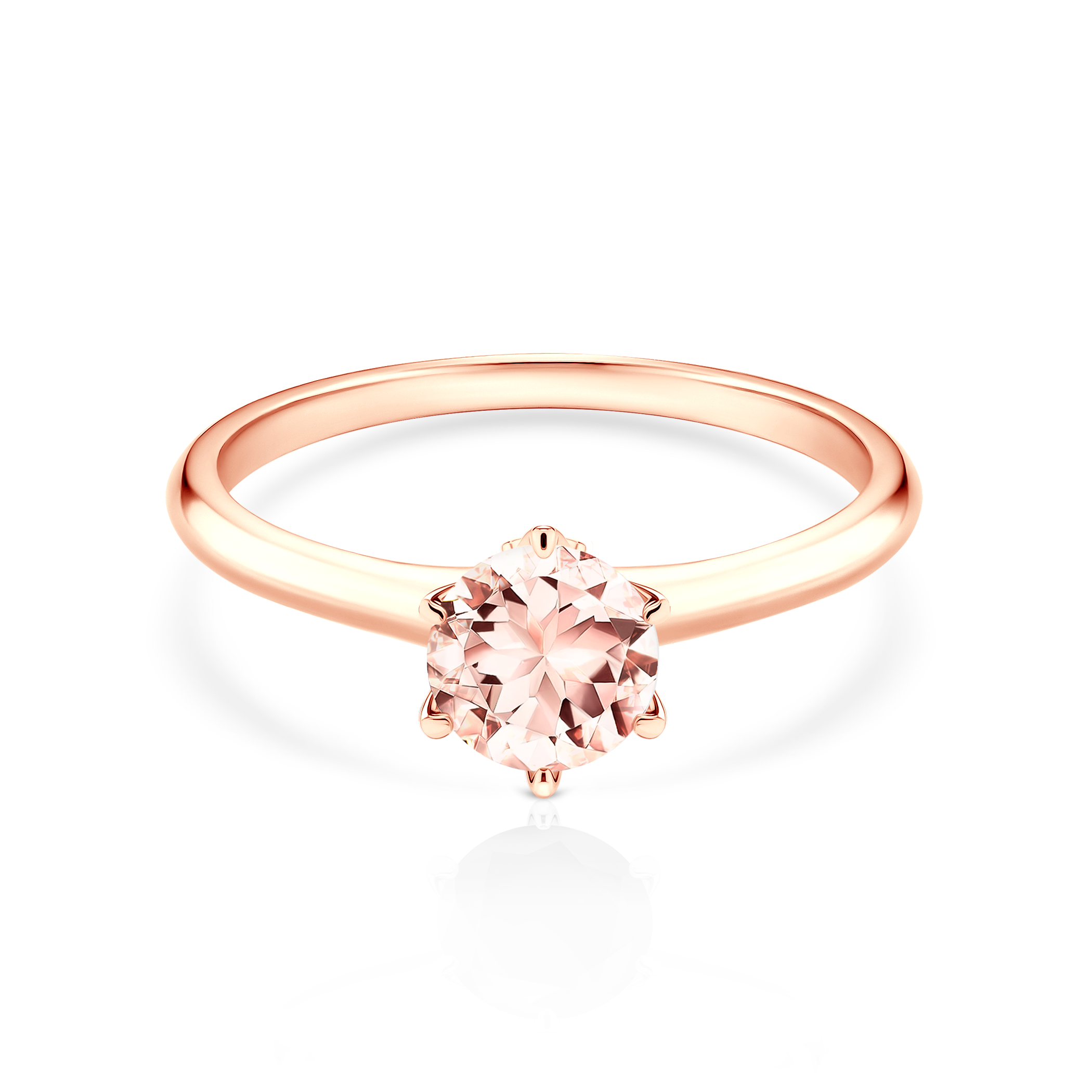Δαχτυλίδι αρραβώνων The Journey: ροζ χρυσός, μοργκανίτης