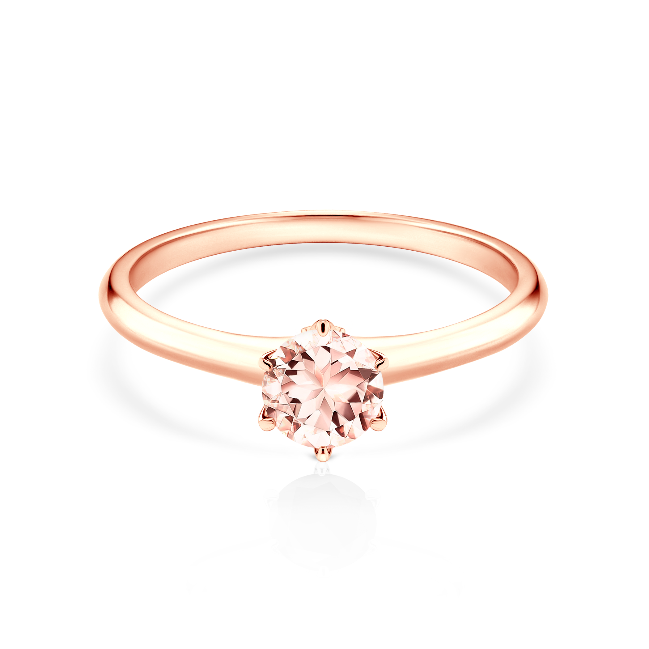 Zaručnički prsten The Journey: ružičasto zlato, morganit