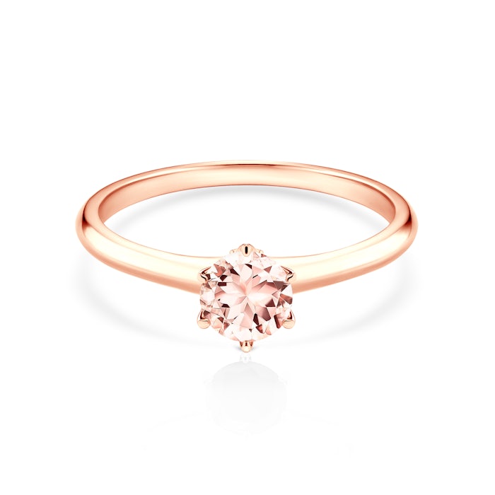 Inel de logodnă The Journey: aur roz, morganit
