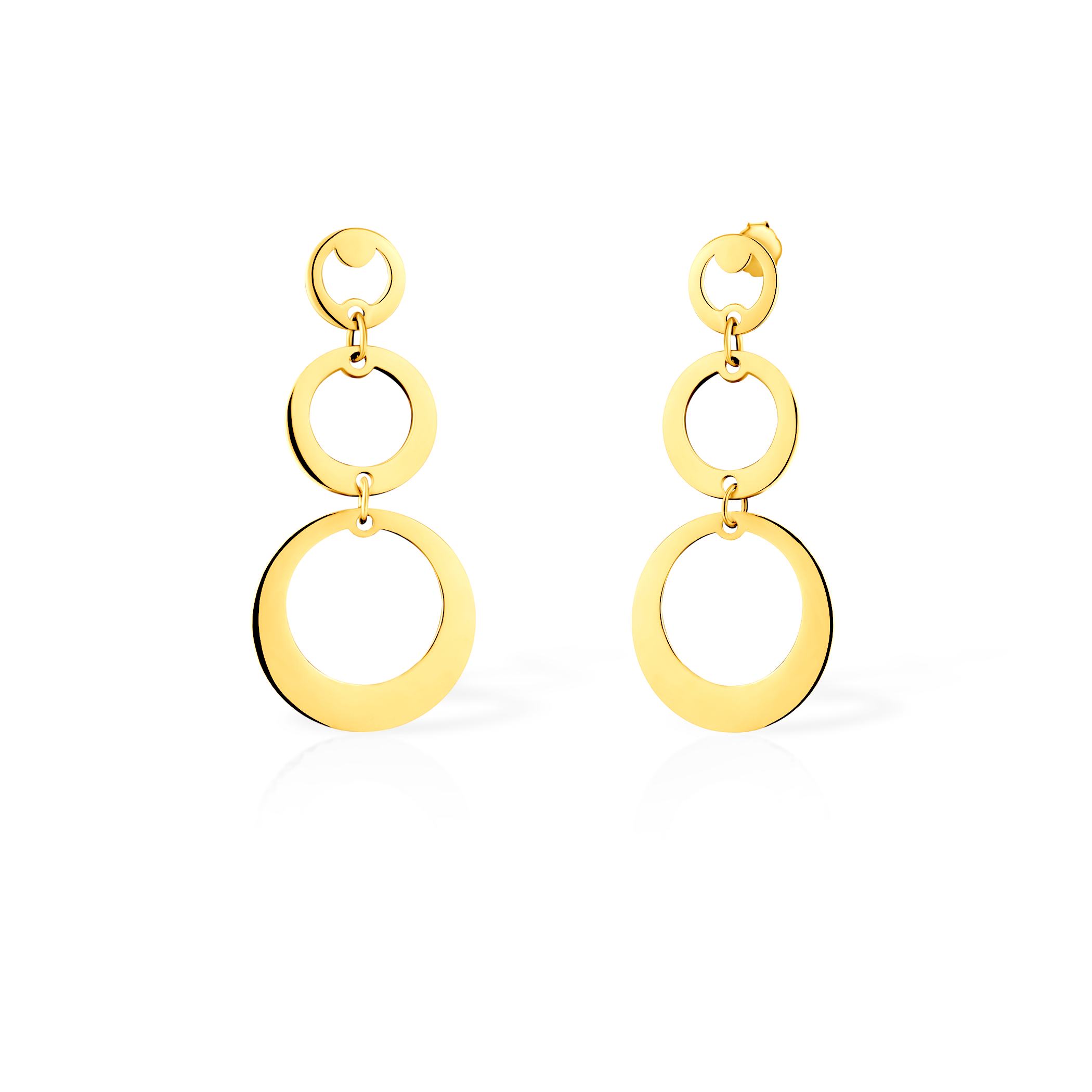 Обеци халки Savicki: позлатено сребро