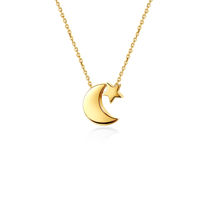 SAVICKI nyaklánc Hold és csillag medálokkal: aranyozott ezüst