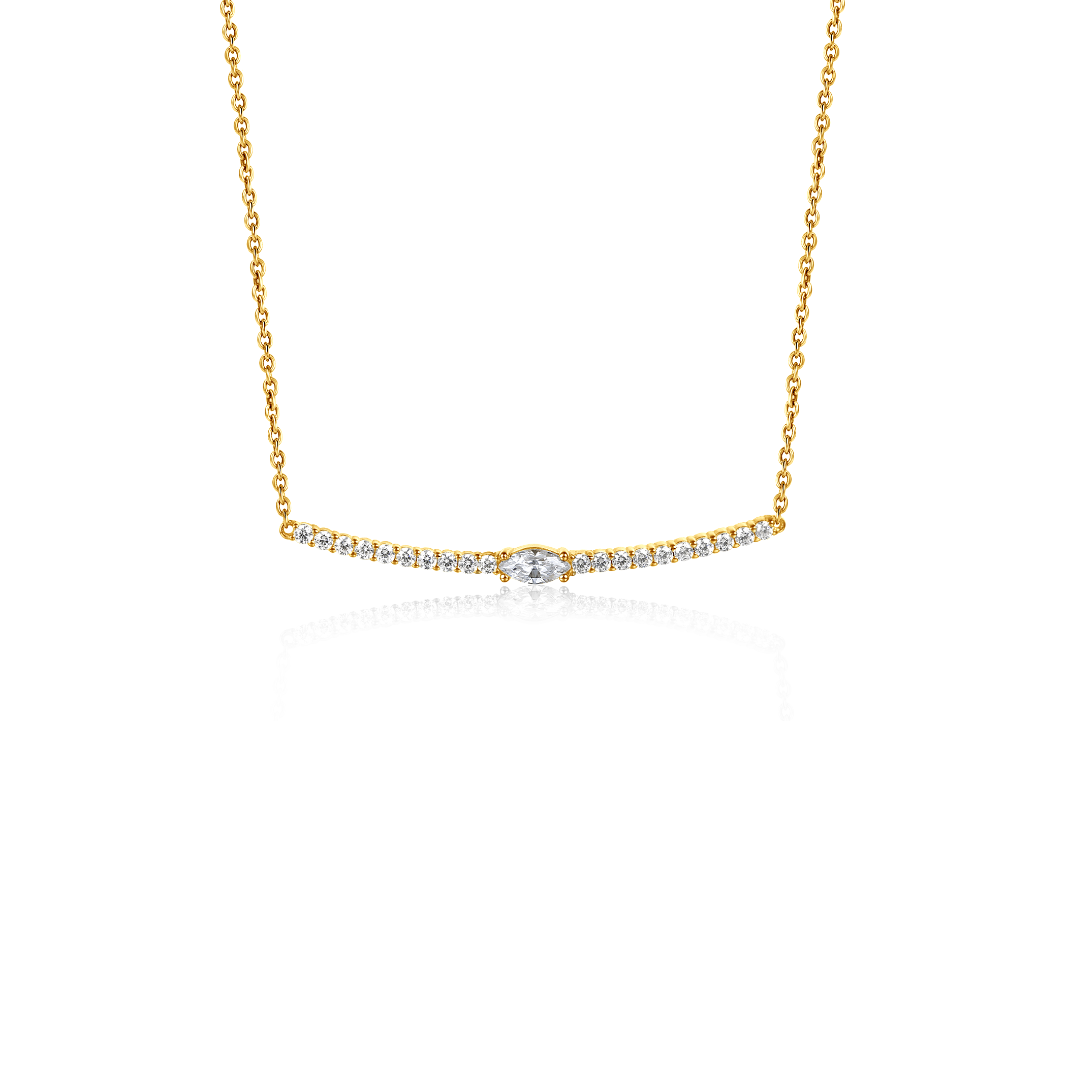 Κολιέ SAVICKI: επιχρυσωμένο ασήμι, ζιρκόνιο