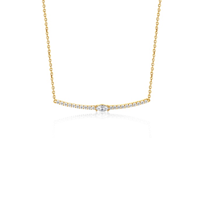 SAVICKI nyaklánc medállal: aranyozott ezüst cirkóniával