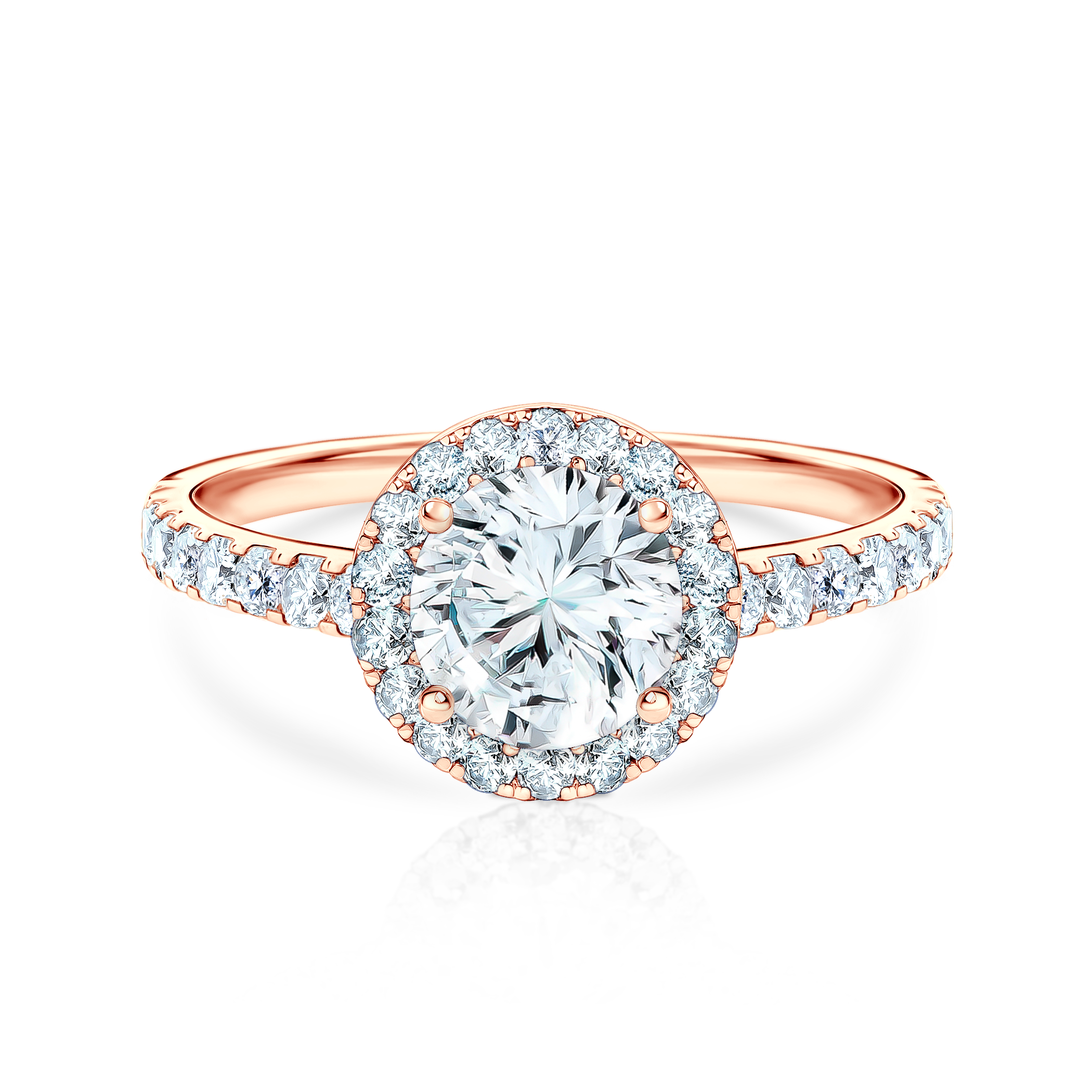 Δαχτυλίδι αρραβώνων This Is Love: ροζ χρυσός, λευκό ζαφείρι