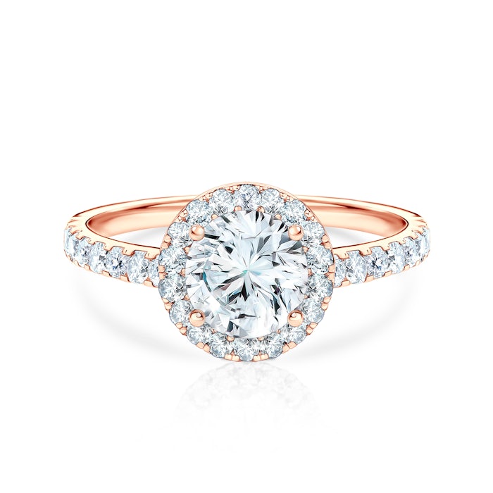 This is Love eljegyzési gyűrű: rózsaarany fehér zafírral